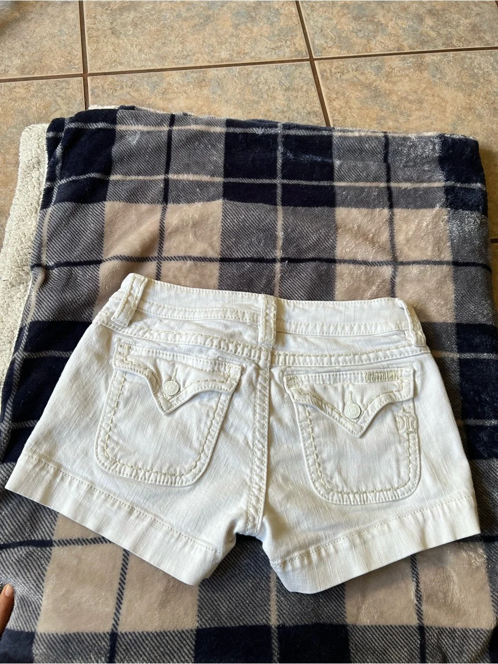 Miss Me White Denim Jean Shorts